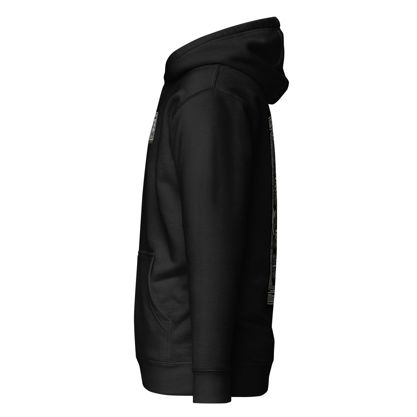 Raid Founders - Warrior Hoodie in black, left side view