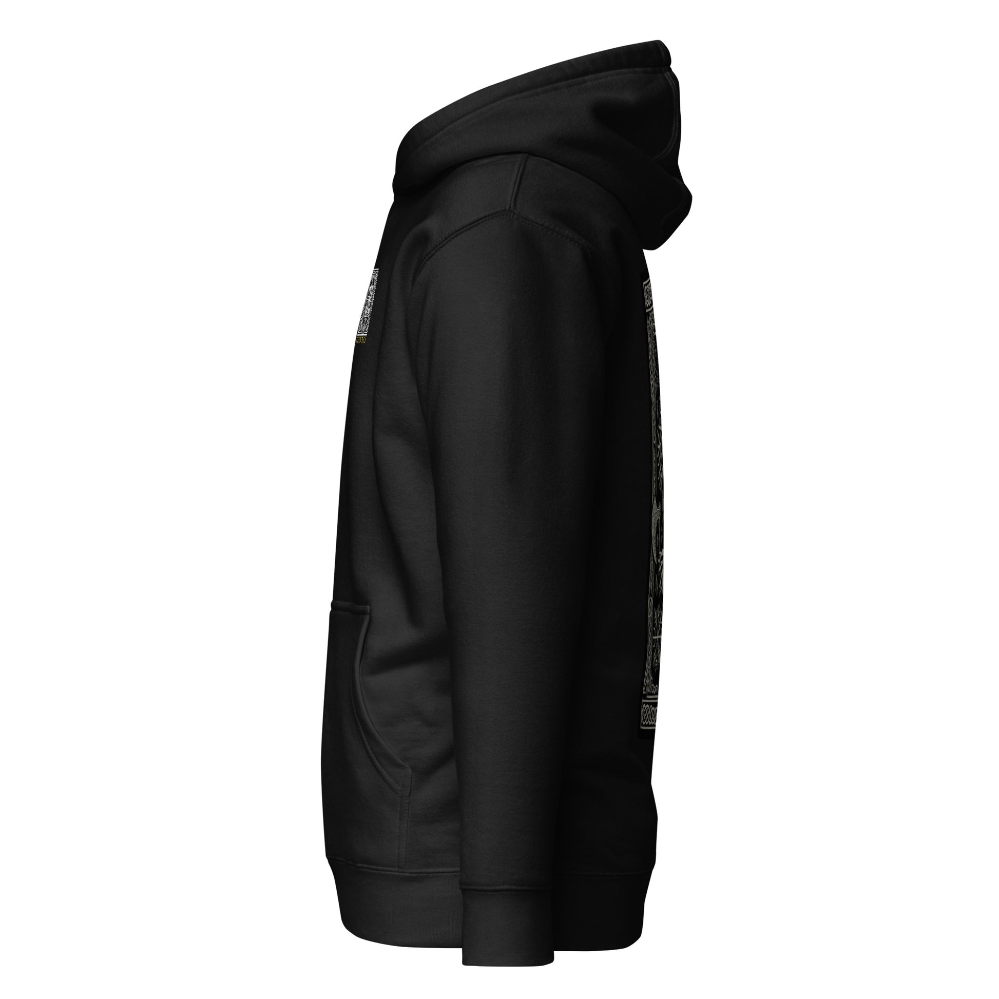 Raid Founders - Warrior Hoodie in black, left side view
