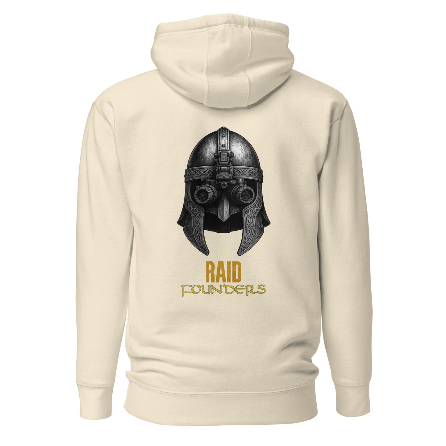 Raid Founders - NVG Hoodie in Bone, back view