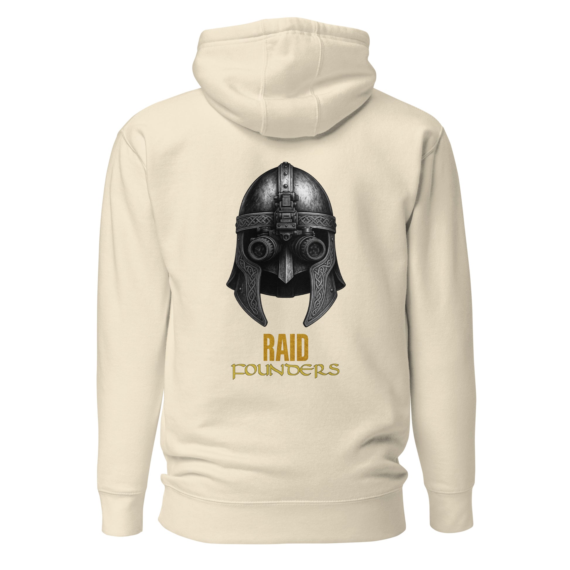 Raid Founders - NVG Hoodie in Bone, back view