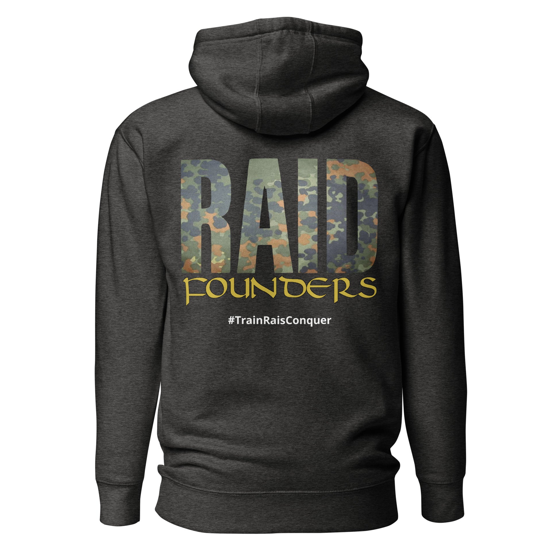 INSIGNIA HOODIE Flectarn design back view - grey