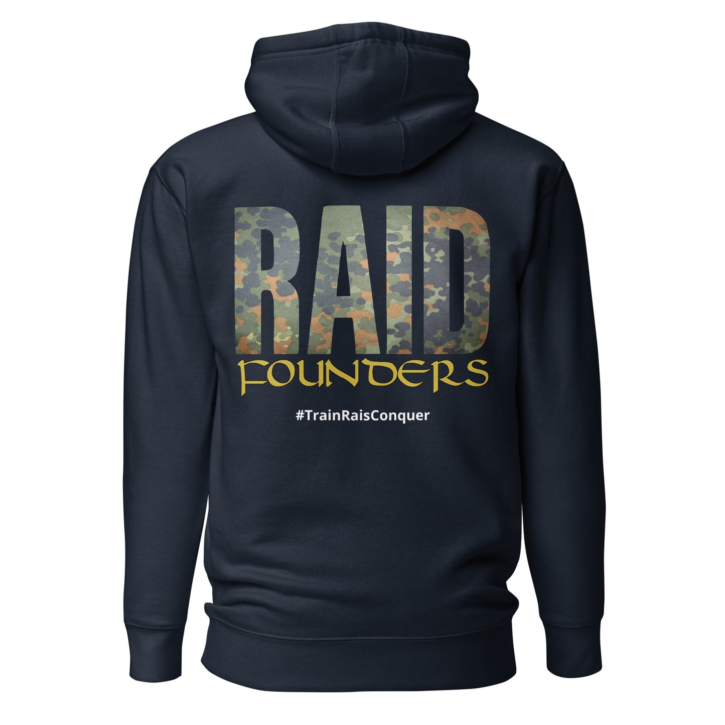 INSIGNIA HOODIE Flectarn design back view - navy