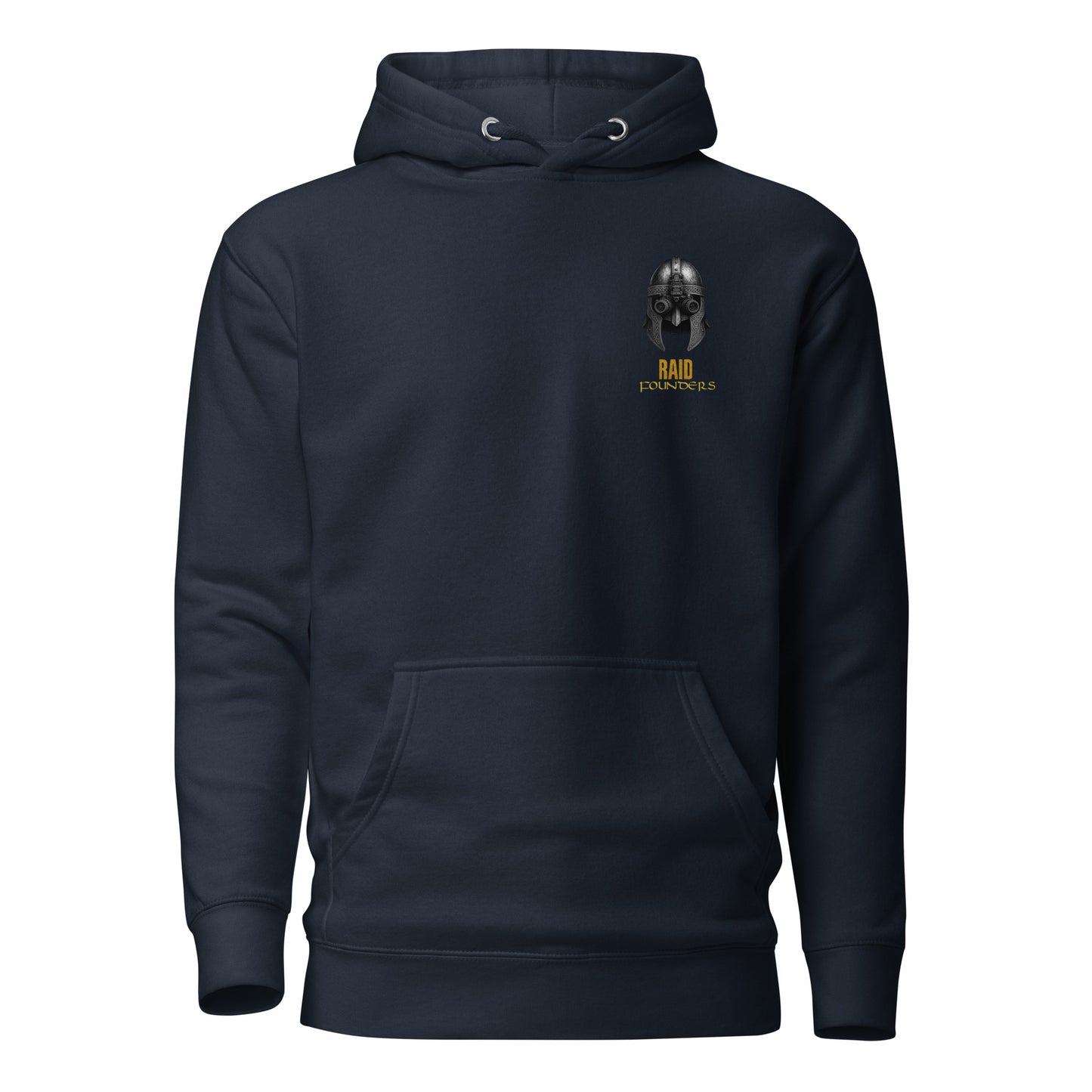 Raid Founders - NVG Hoodie in Navy, front view