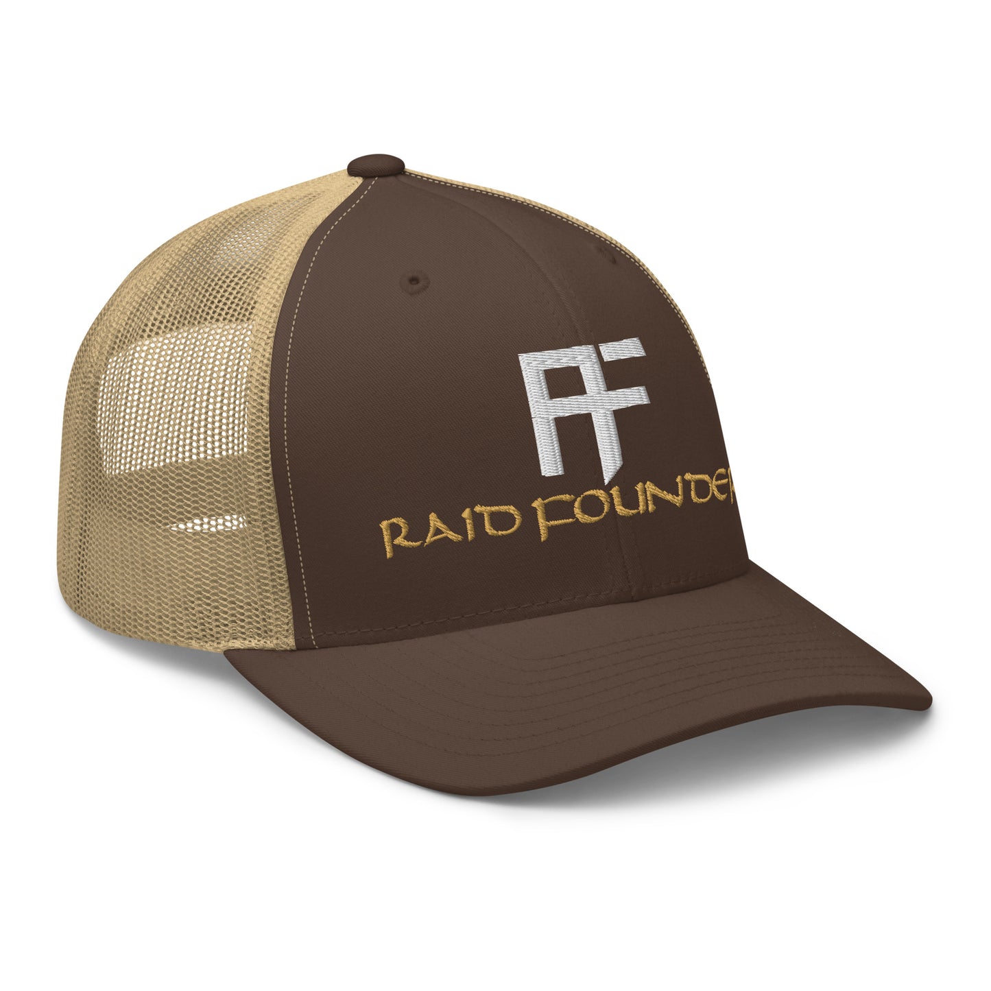 Raid Founders Trucker Cap in Brown  front right
