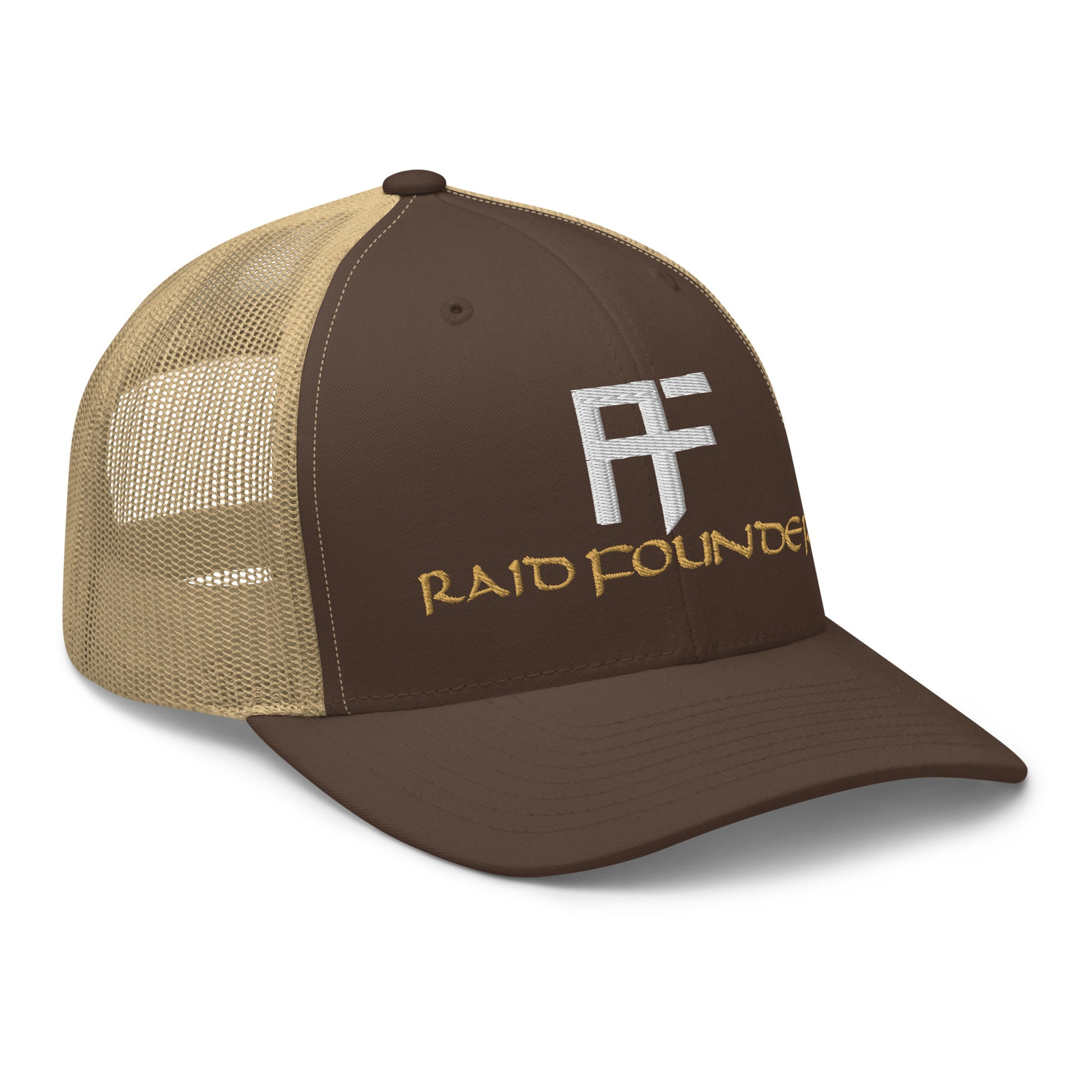 Raid Founders Trucker Cap in Brown  front right
