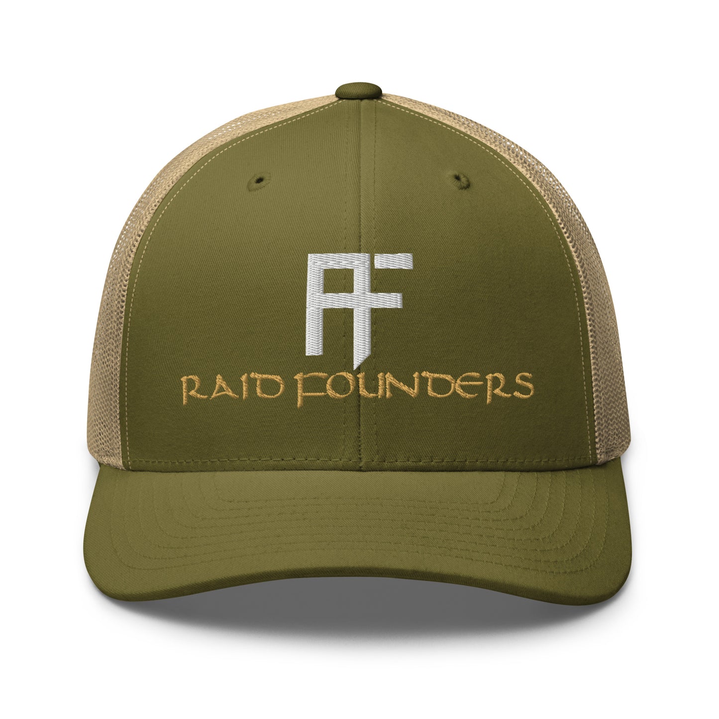 RAID FOUNDERS truckers cap green front view