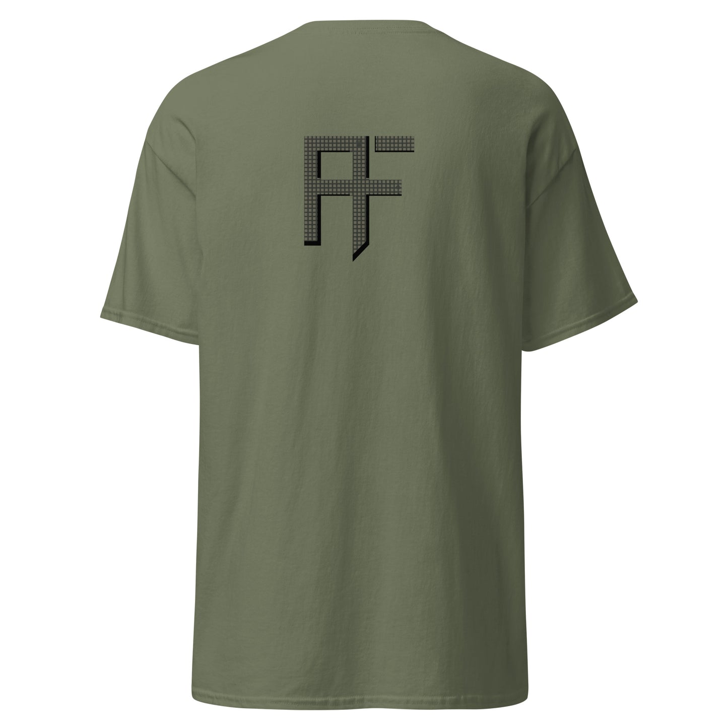 Raid Founders T SHIRT, RF DNC logo, military green colour,  back view