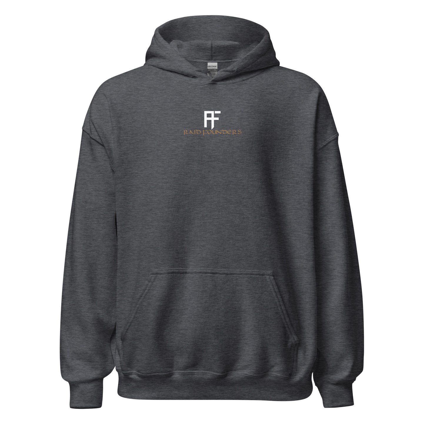 Raid Founders HOODIE - Pink Yggdrasil Unisex Hoodie in dark grey front view