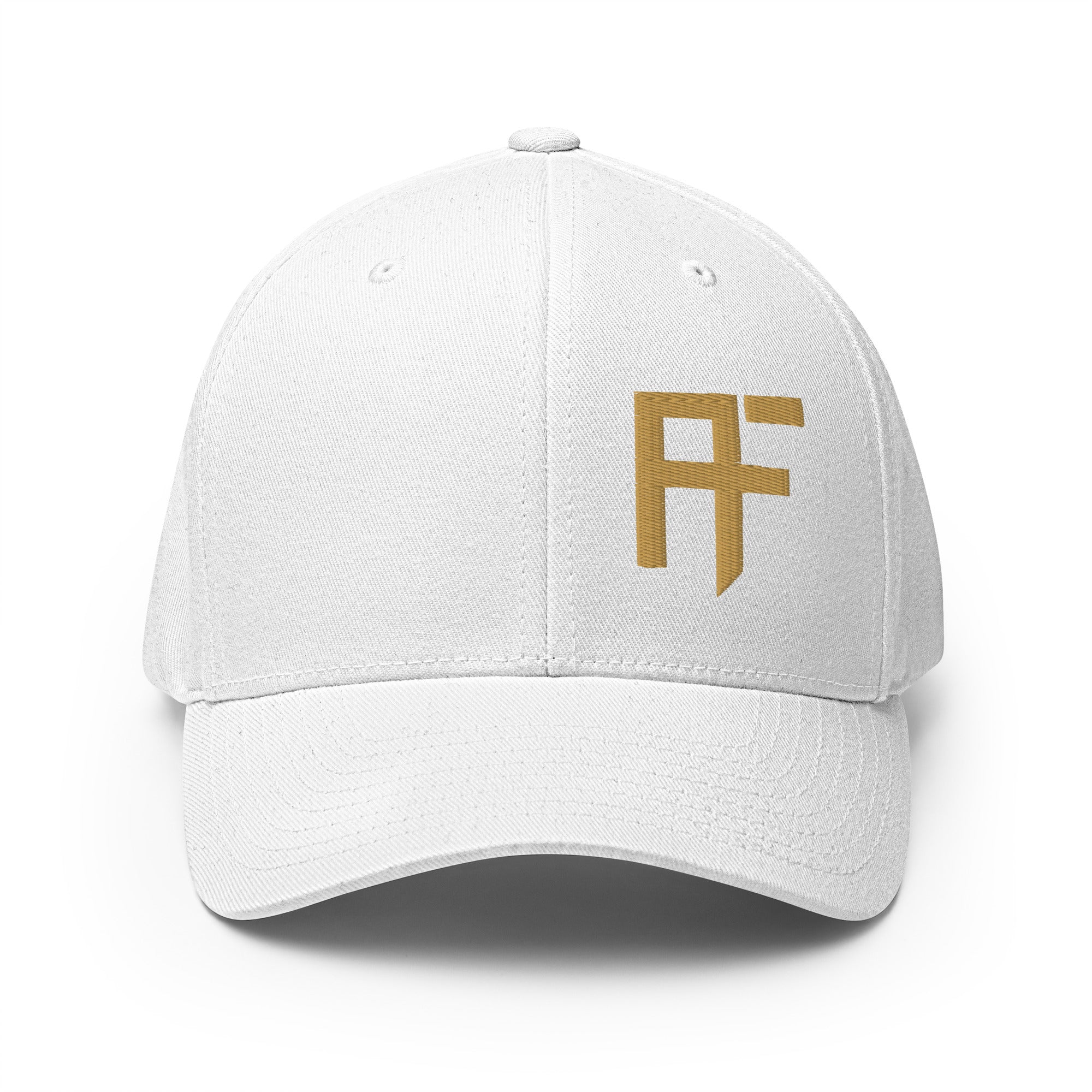 Raid Founders White enclosed cap, front view
