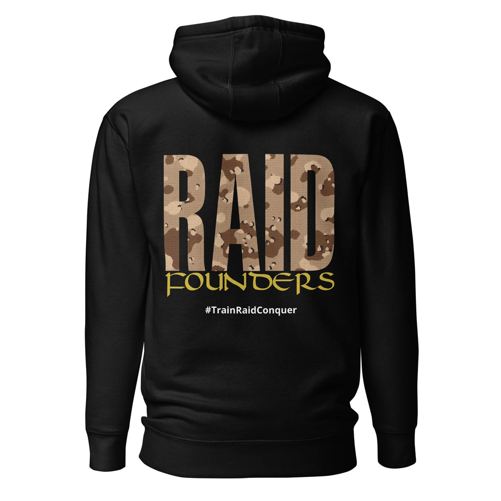 INSIGNIA HOODIE Cookies and Cream design back view - black