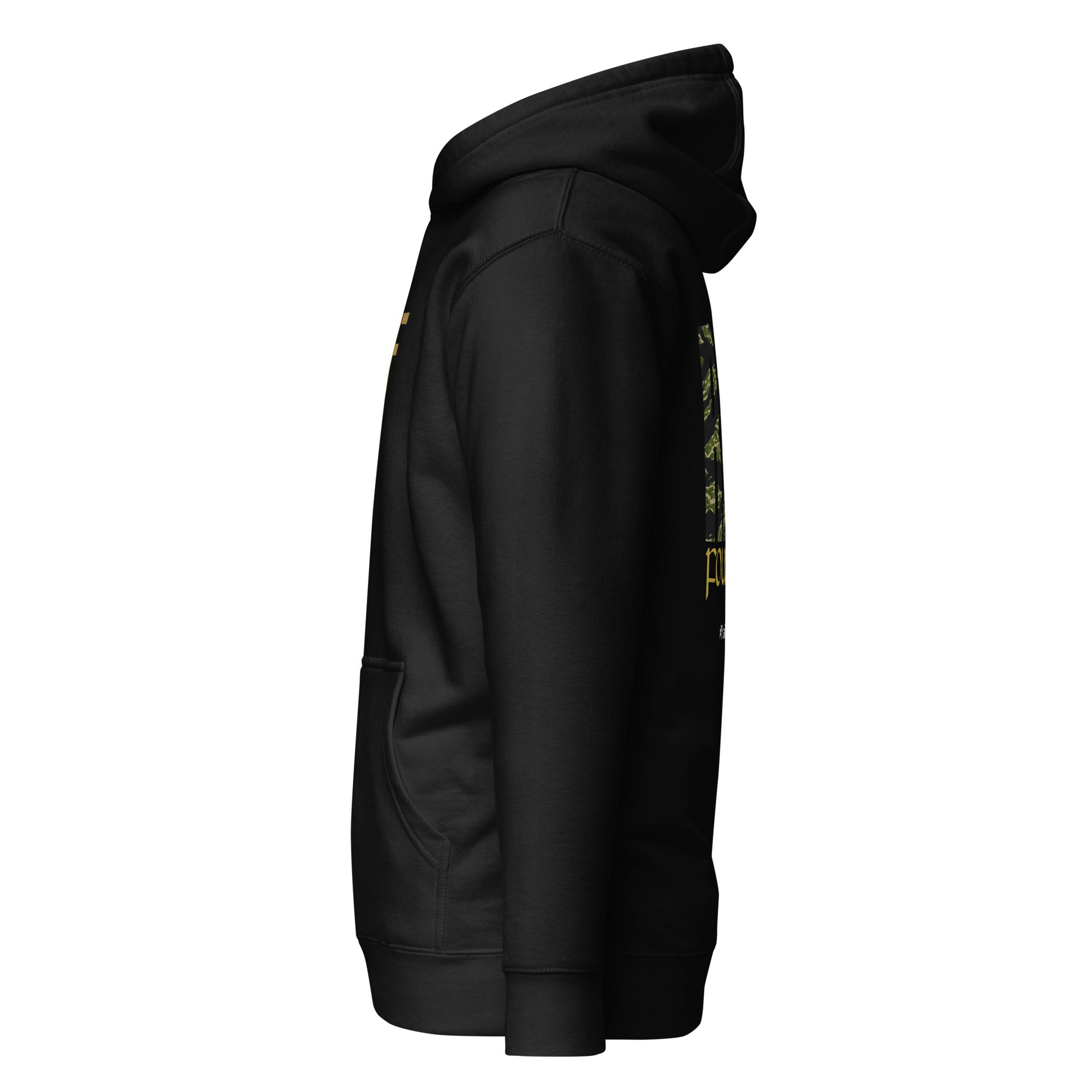 Raid Founders Tiger Hoodie in Black, left side view