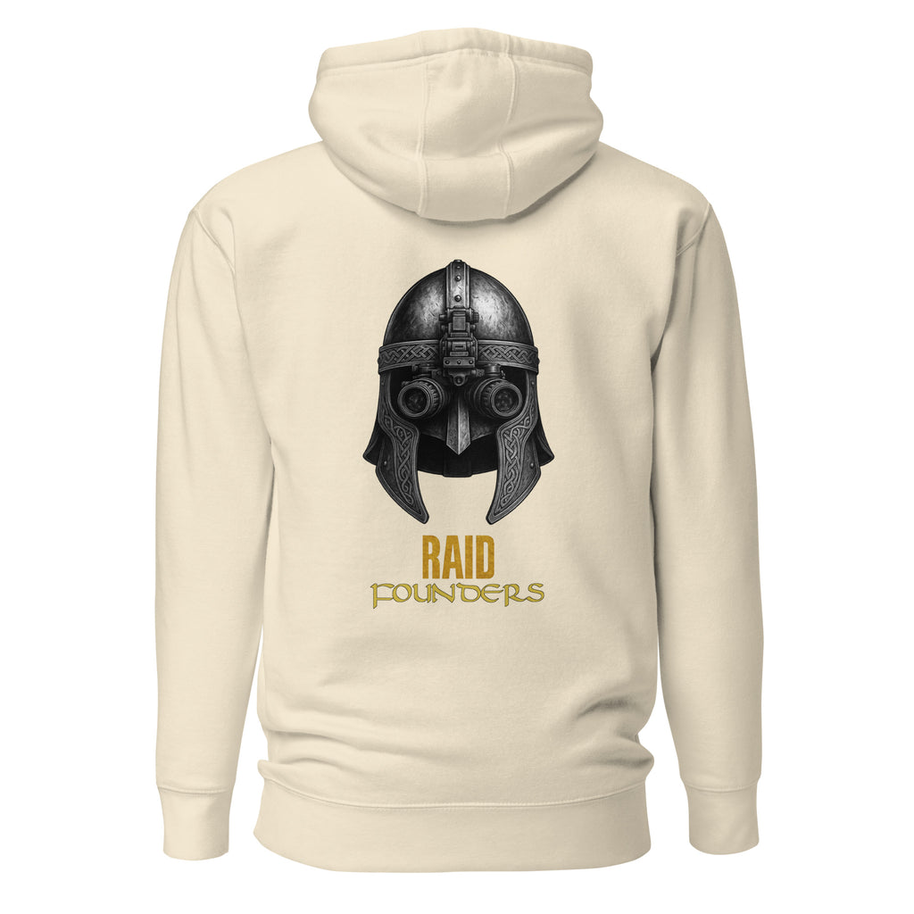 Raid Founders - NVG Hoodie in Bone, back view