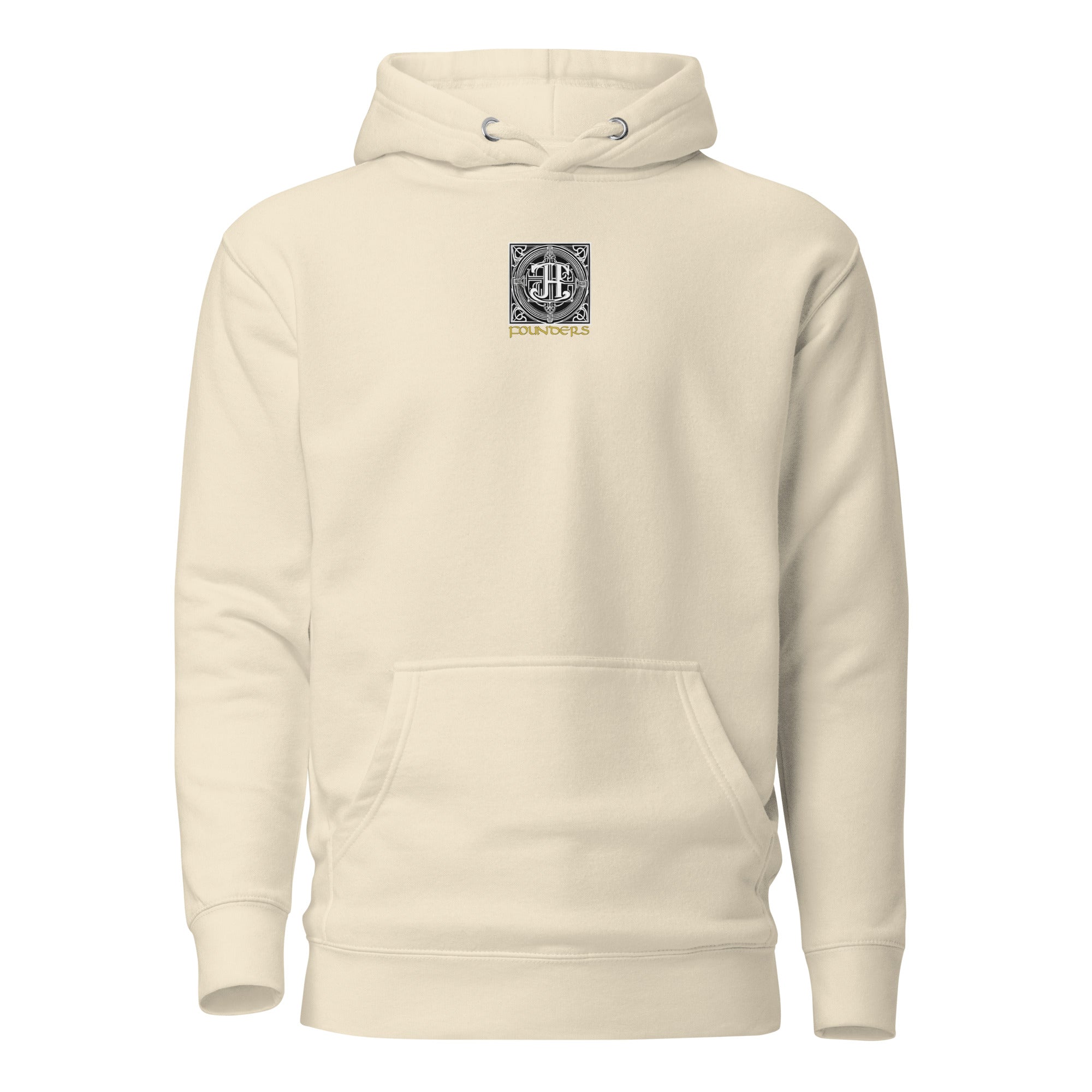 Raid Founders - Warrior Hoodie in bone, front view