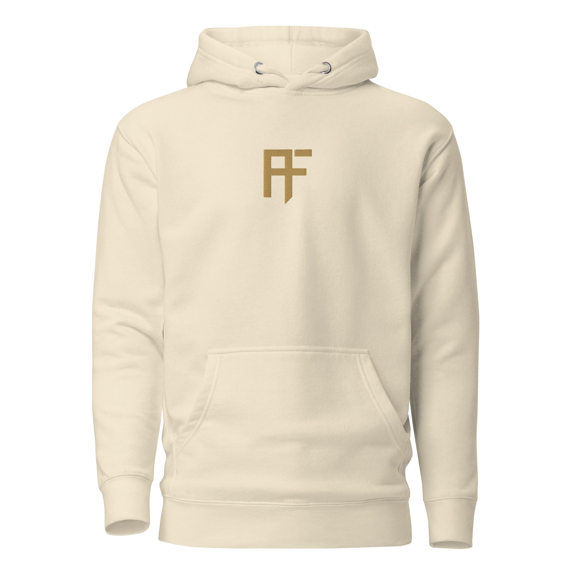 INSIGNIA HOODIE Cookies and Cream design front view - bone