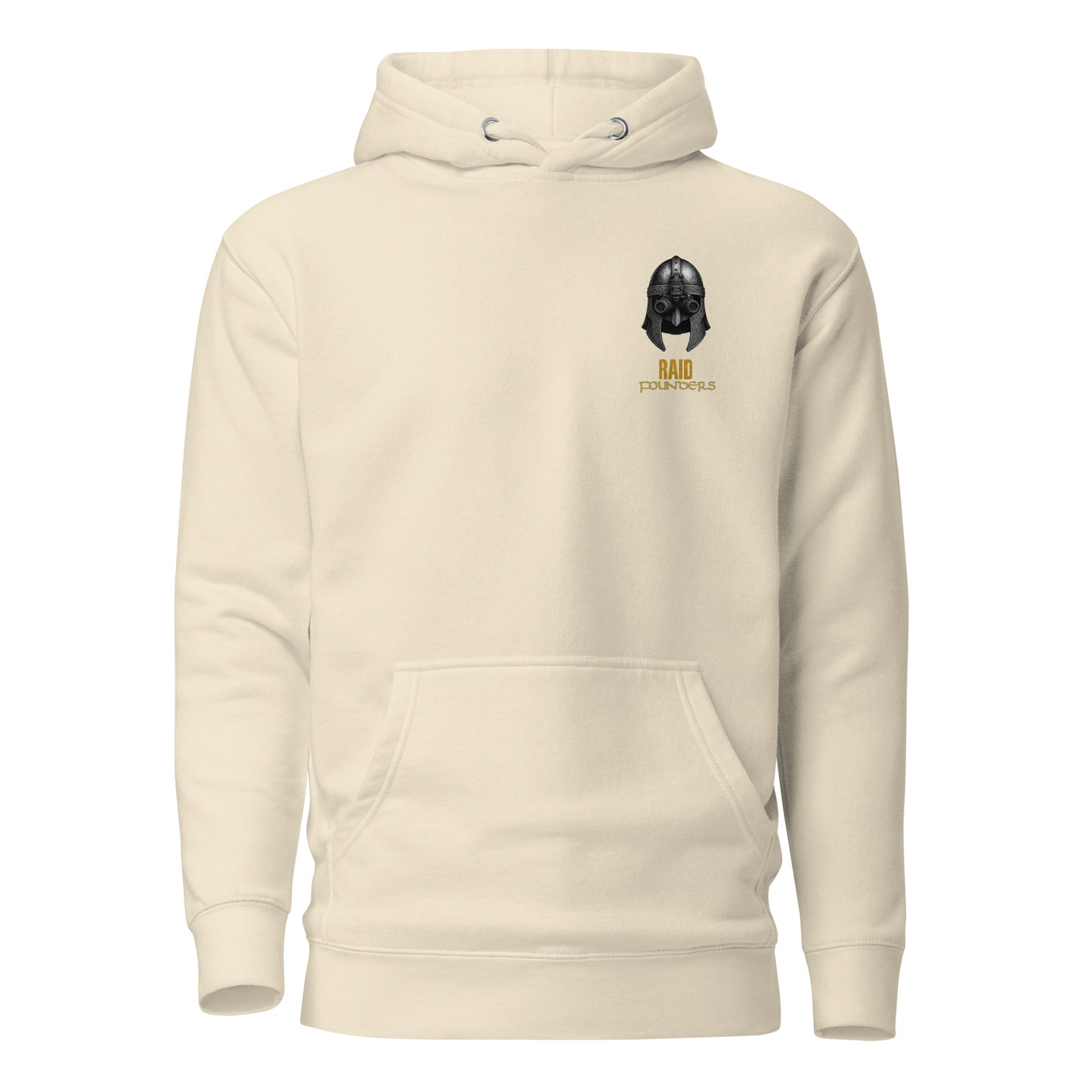 Raid Founders - NVG Hoodie in Bone, front view