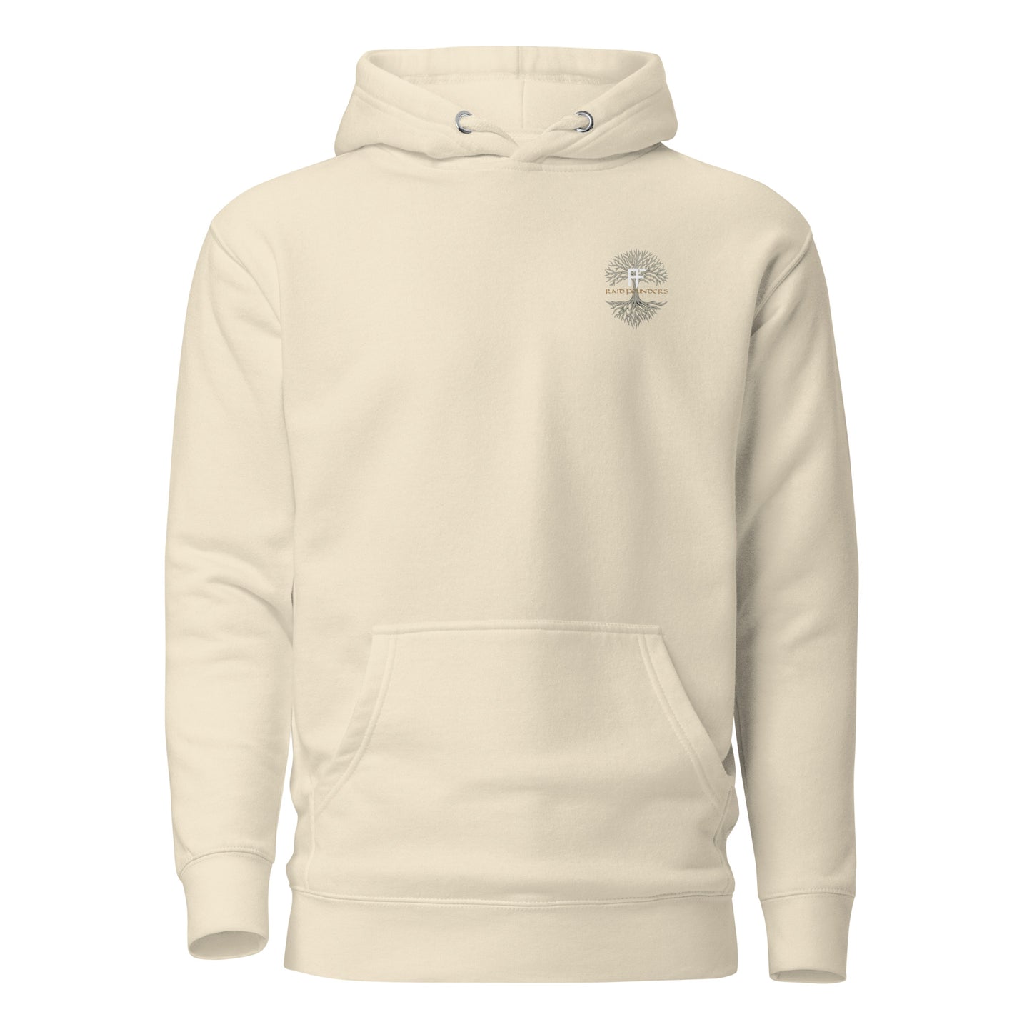 Raid Founders - Lindisfarne castle Hoodie in bone, front view