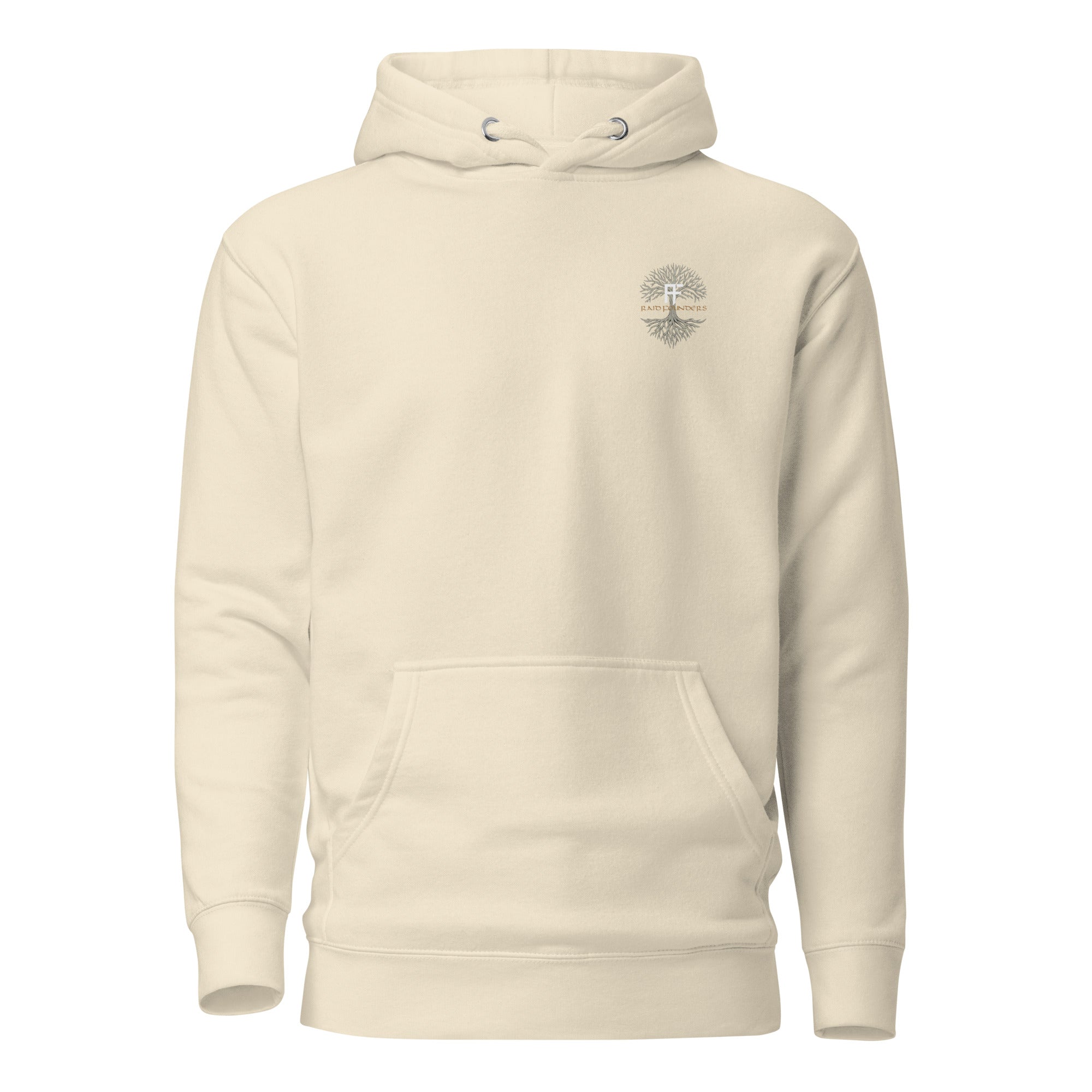 Raid Founders - Lindisfarne castle Hoodie in bone, front view
