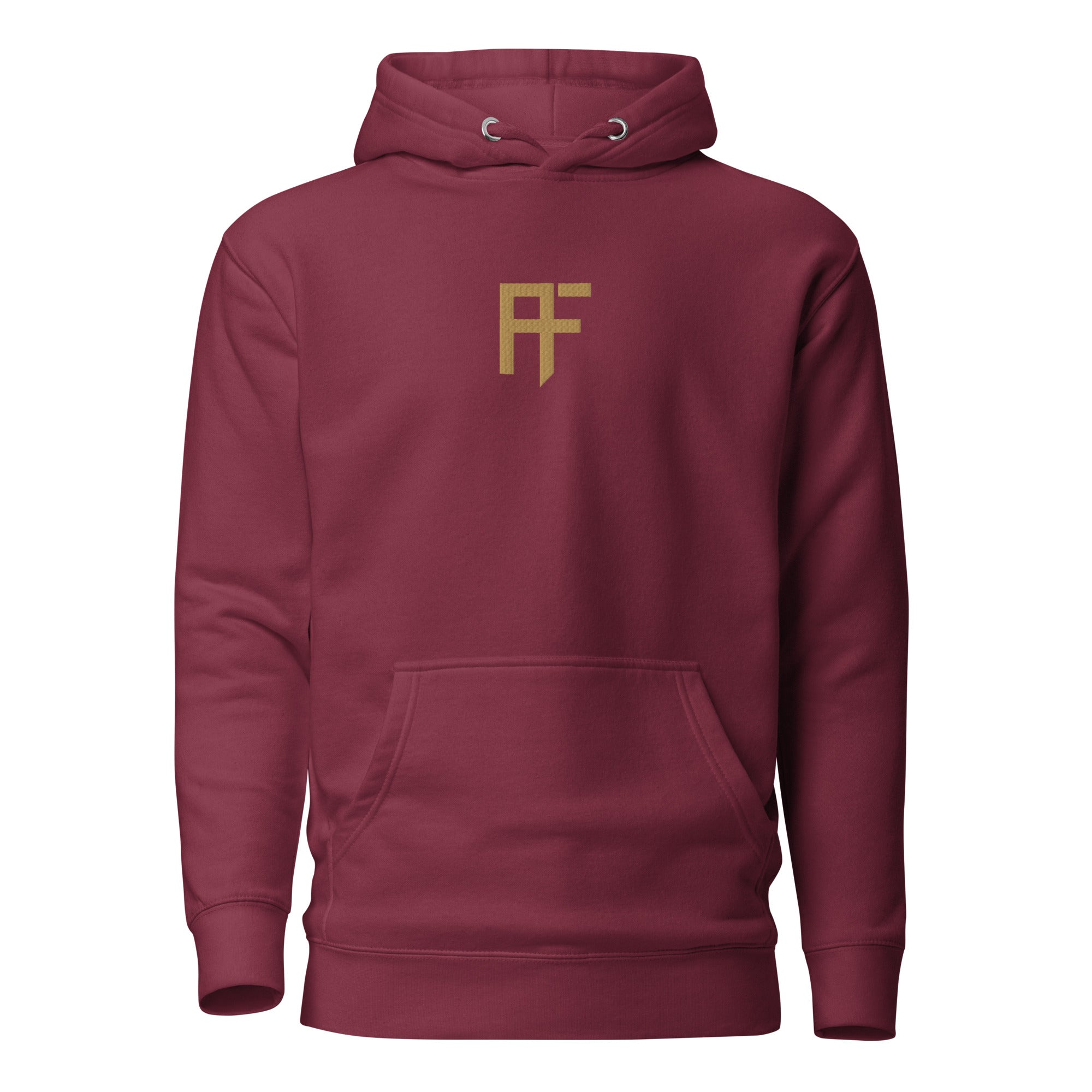 INSIGNIA HOODIE Union Jack British flag design front view - maroon