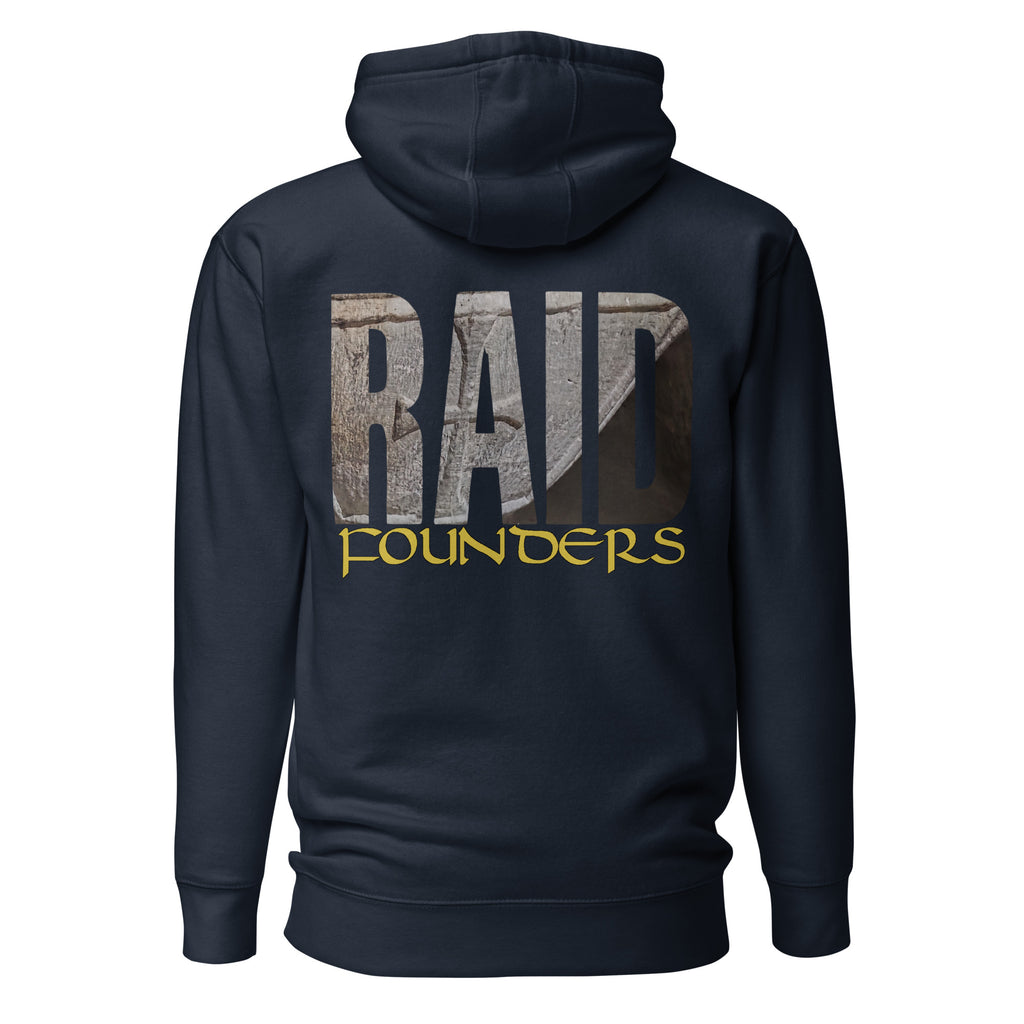 Raid Founders - St Georges Alter Hoodie in navy, back view