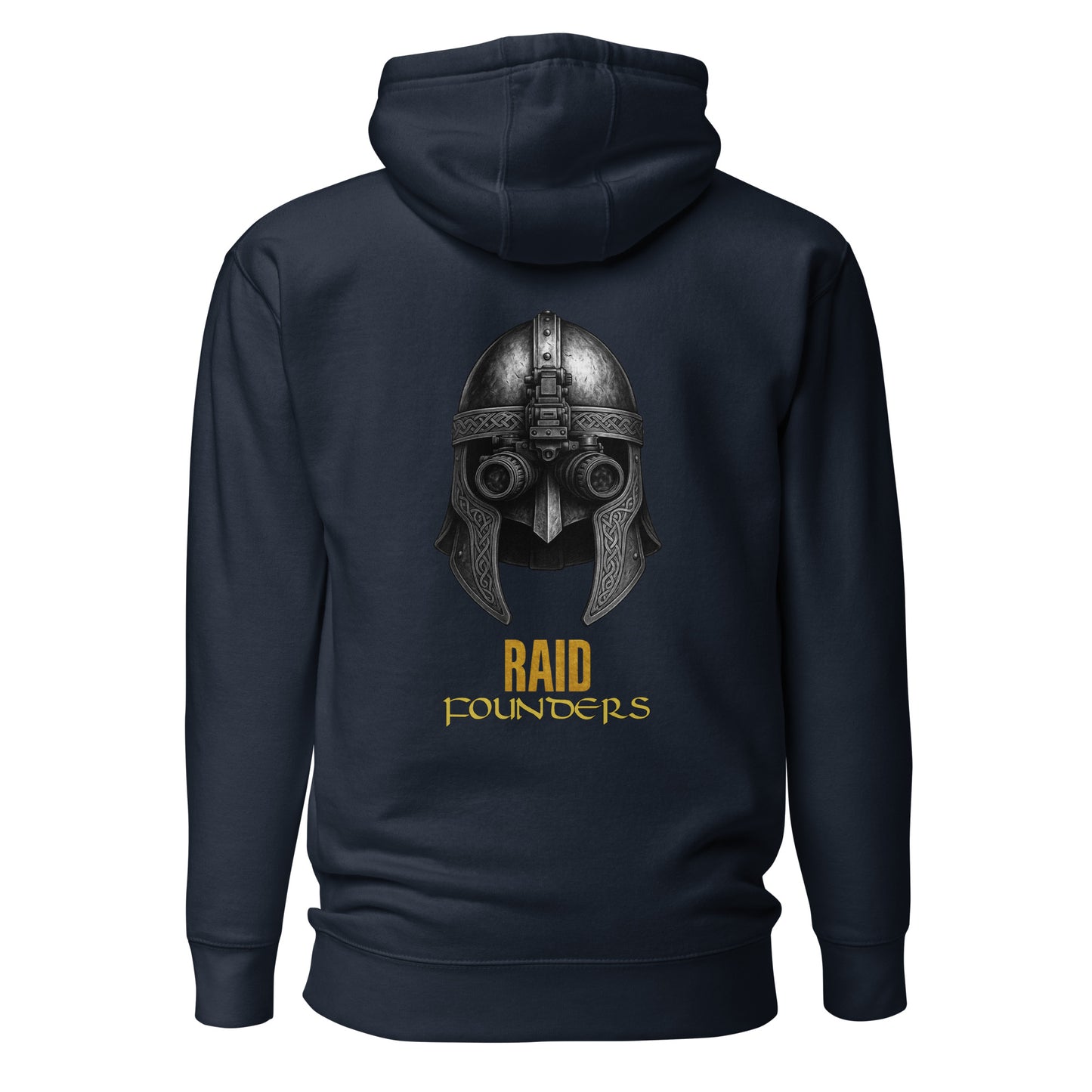 Raid Founders - NVG Hoodie in Navy, Back view