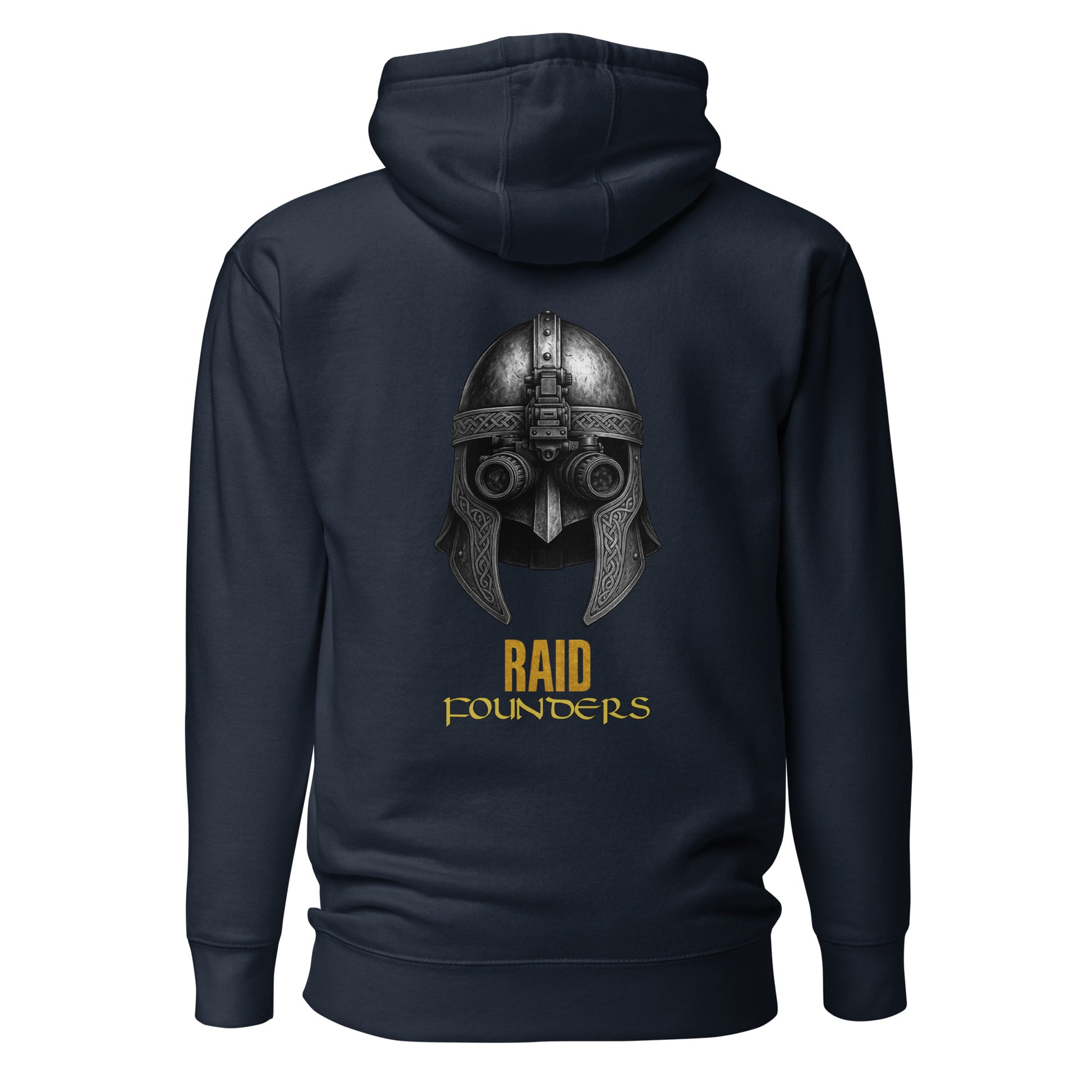 Raid Founders - NVG Hoodie in Navy, Back view
