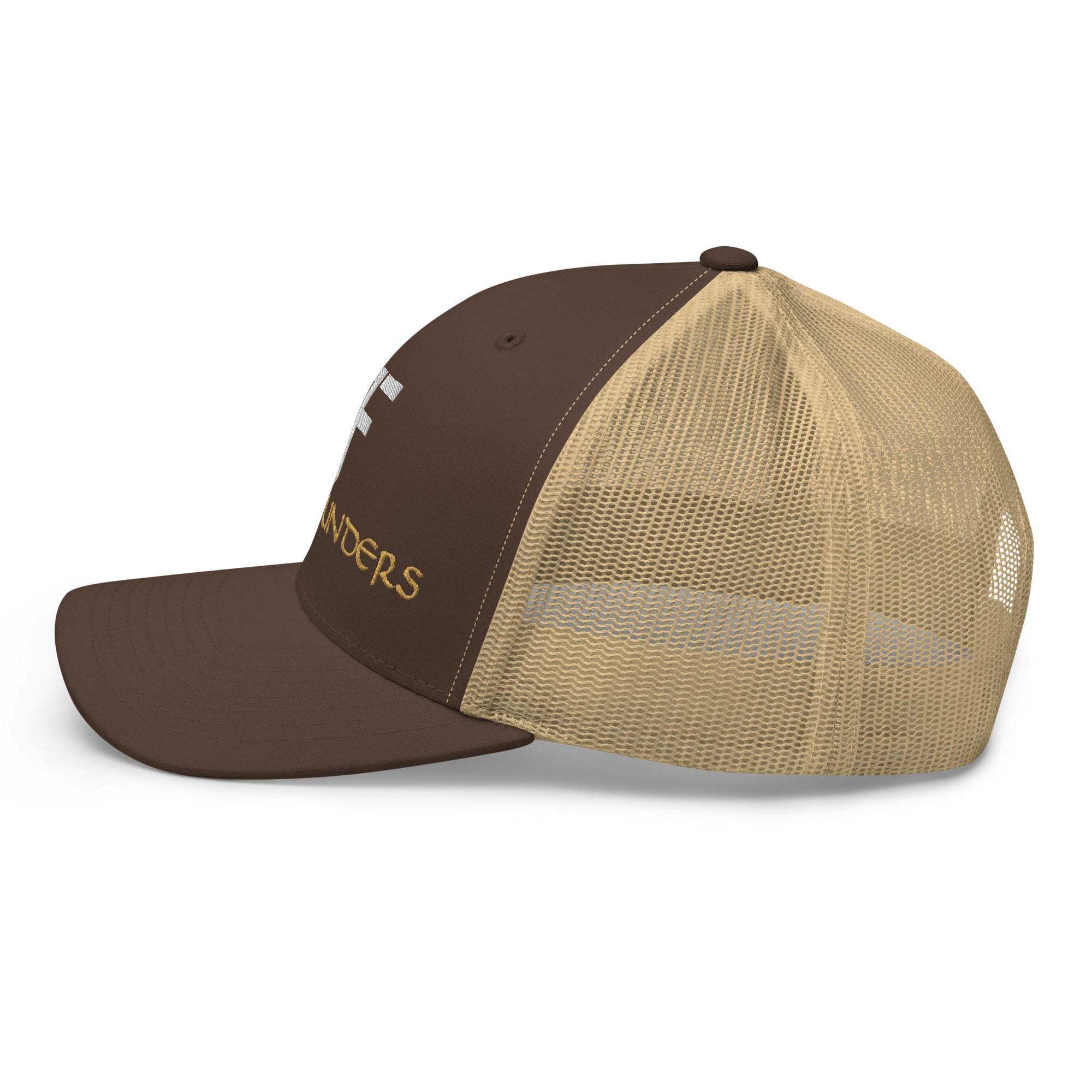 Raid Founders Trucker Cap in Brown  left view