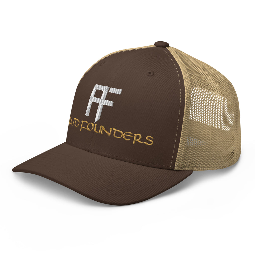Raid Founders Trucker Cap in Brown  front left view