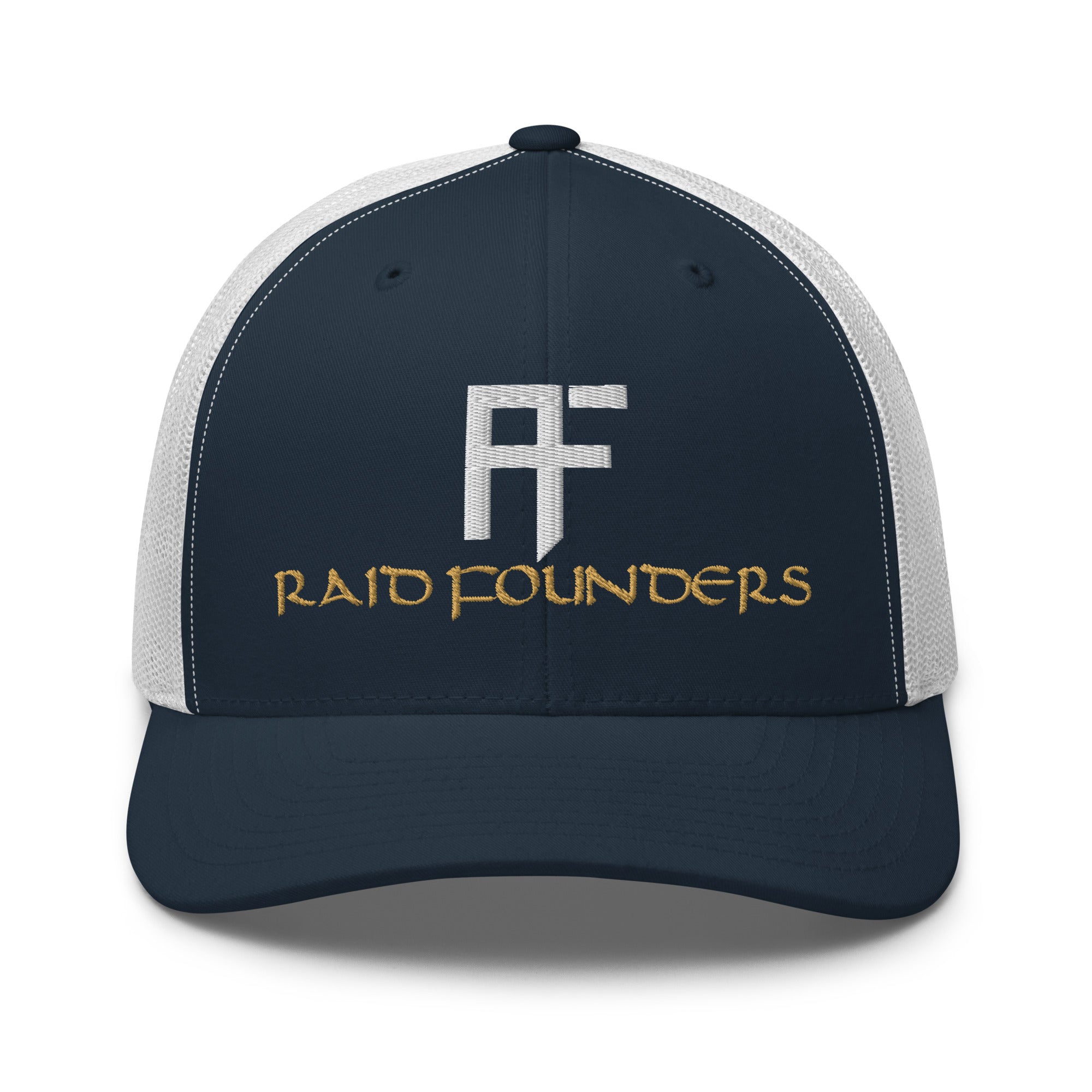 RAID FOUNDERS truckers cap navy front view