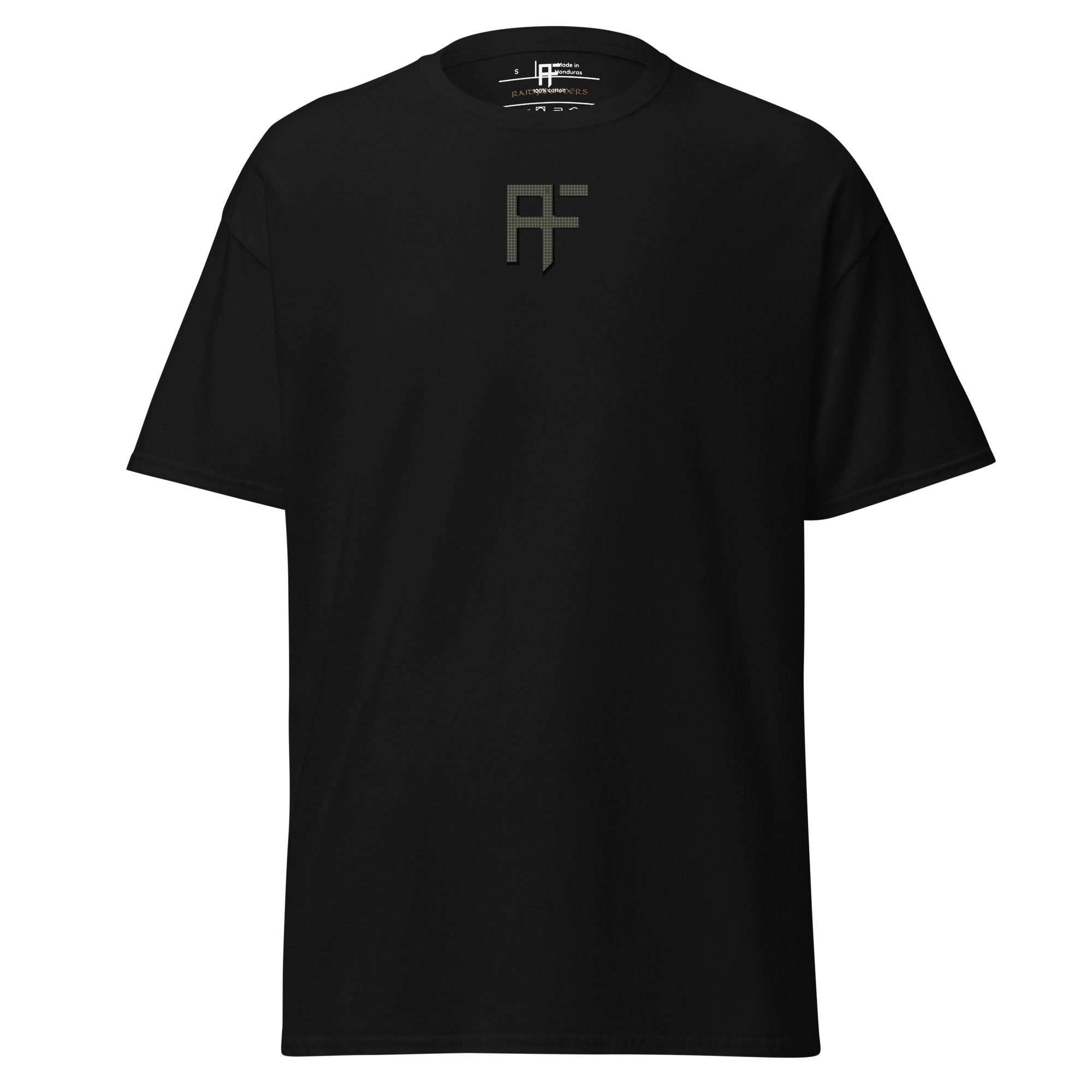 Raid Founders DNC T shirt, black colour, front view