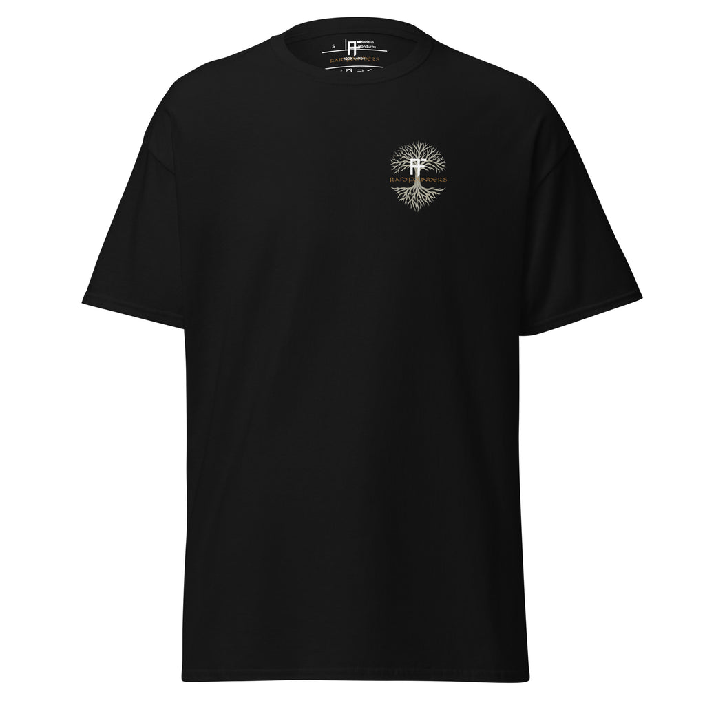 Raid Founders black colour, Union Jack tee shirt front view