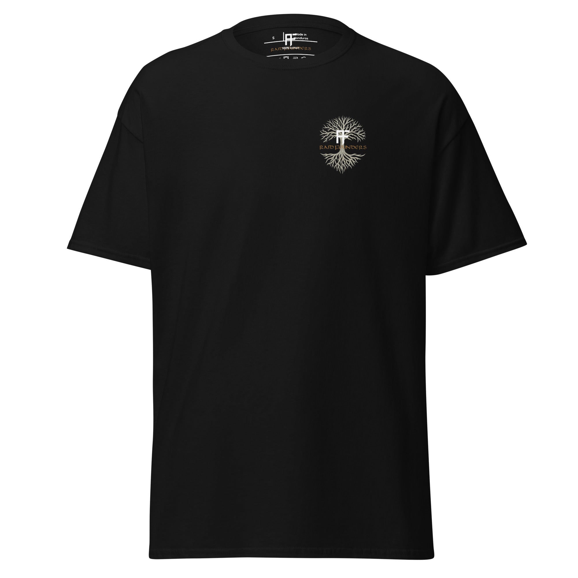 Raid Founders black colour, Union Jack tee shirt front view