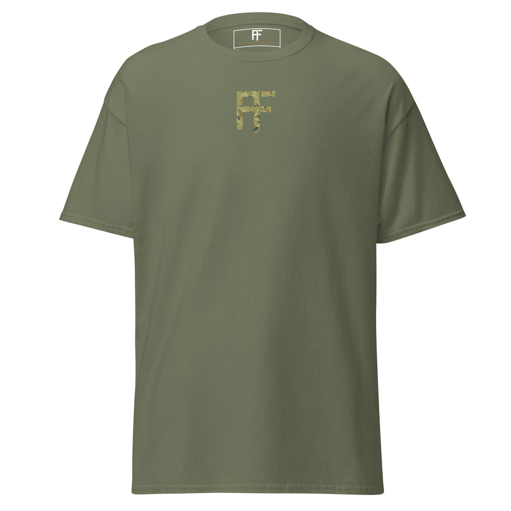 Raid Founders Jellybean T shirt, military green colour, front view