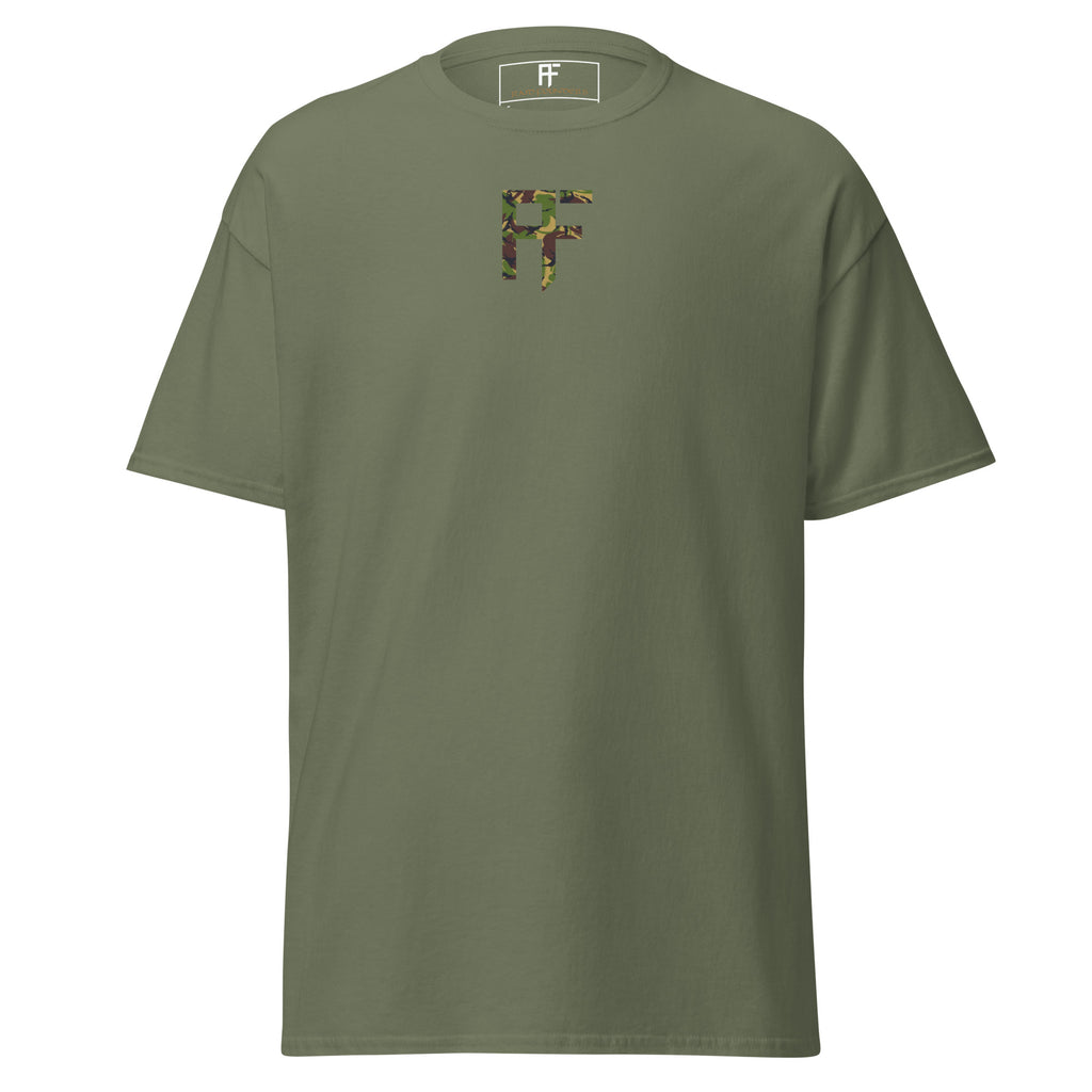Raid Founders DPM T shirt, military green colour, front view
