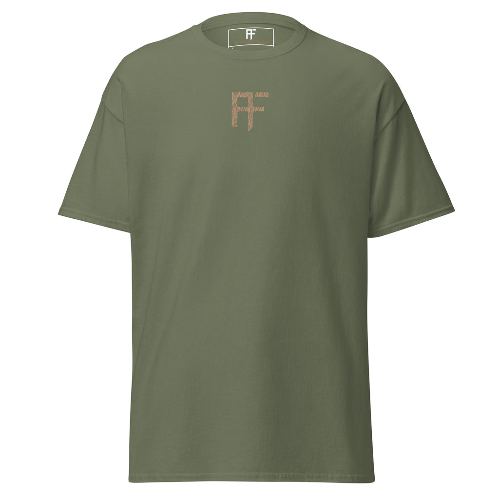 Raid Founders military green colour, desert rain, tee shirt, front view