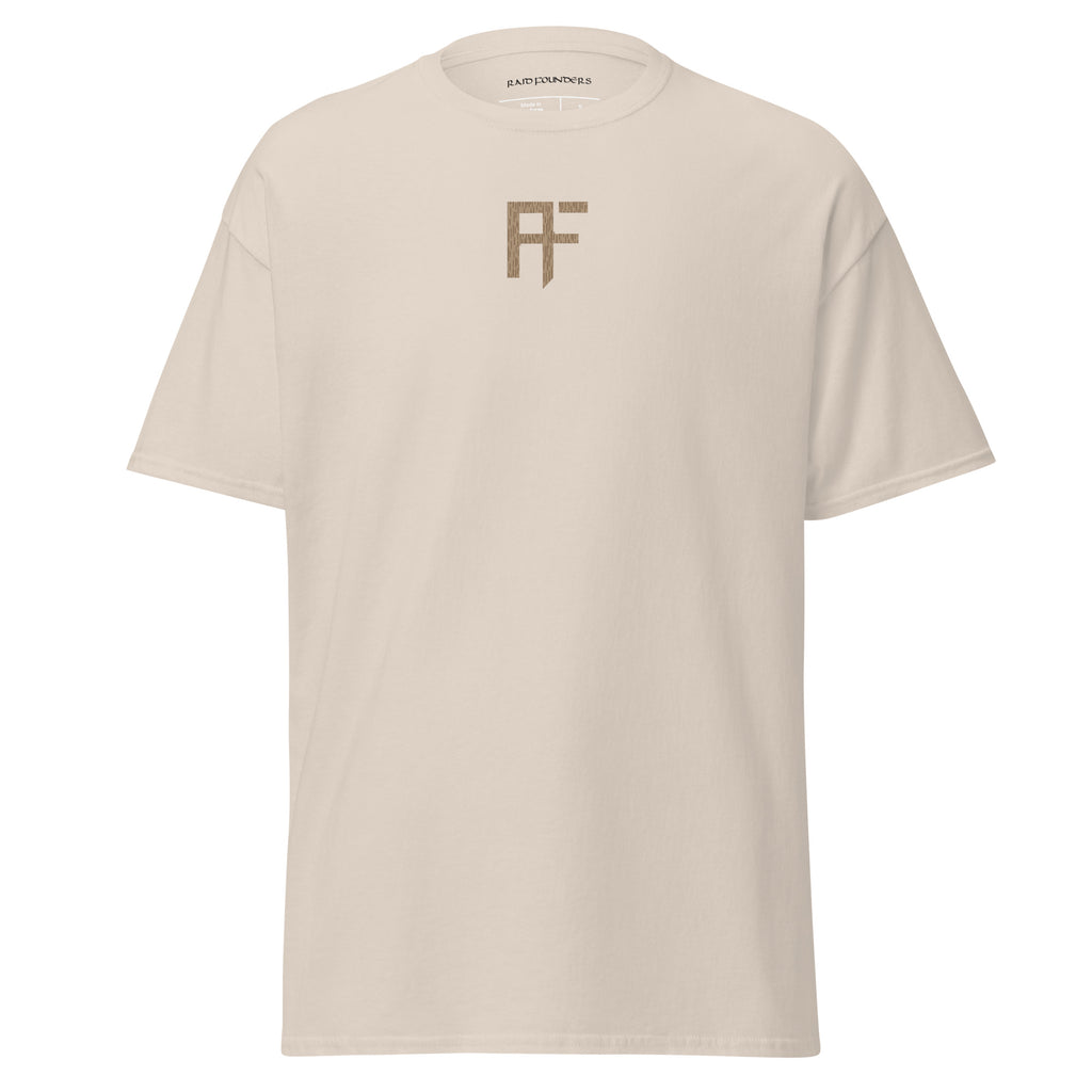 Raid Founders natural colour, desert rain, tee shirt, front view