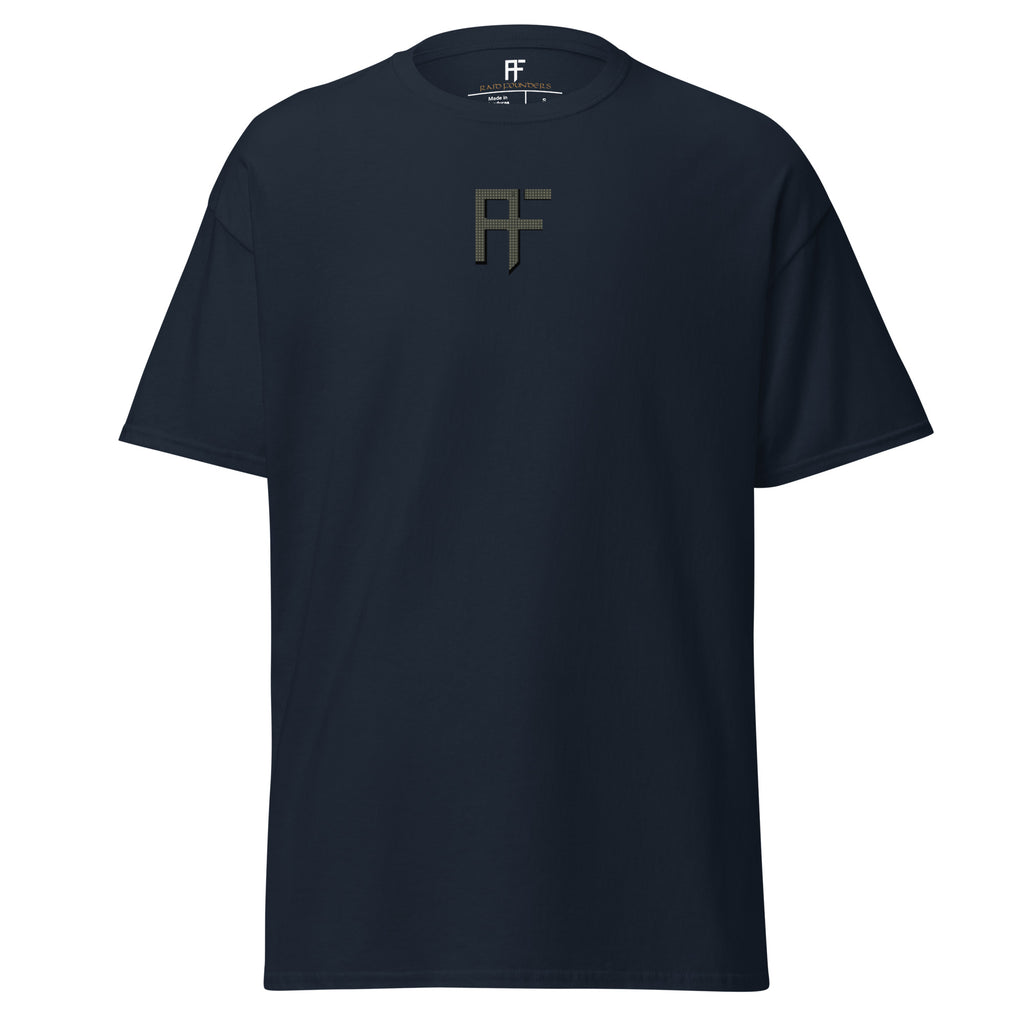 Raid Founders T SHIRT, RF DNC logo, navy colour,  front view