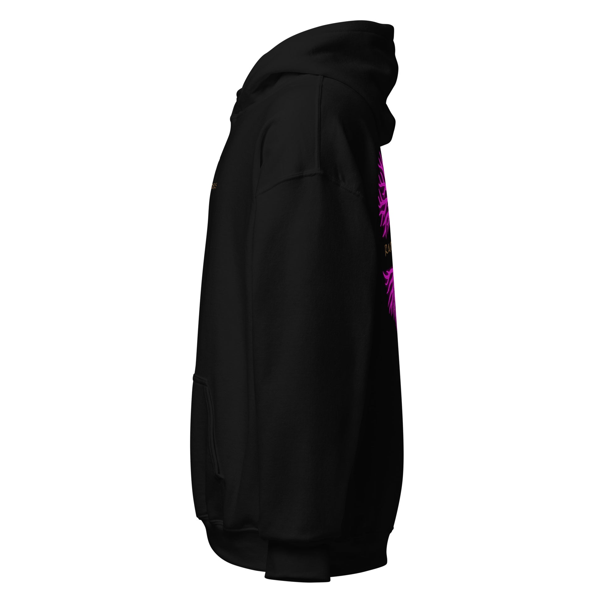 Raid Founders HOODIE - Pink Yggdrasil Unisex Hoodie in Black left view