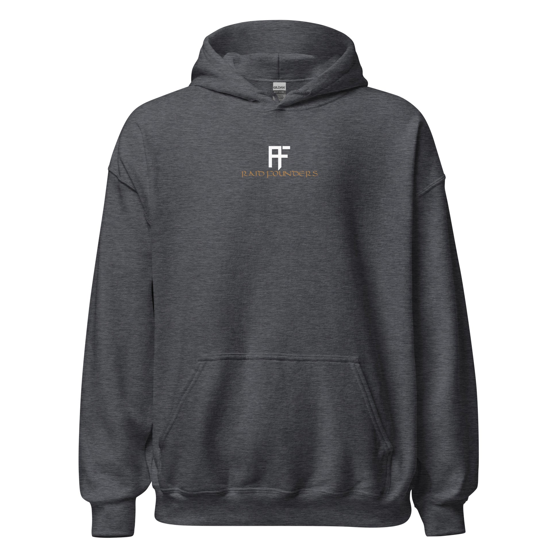 Raid Founders HOODIE - Pink Yggdrasil Unisex Hoodie in dark grey front view